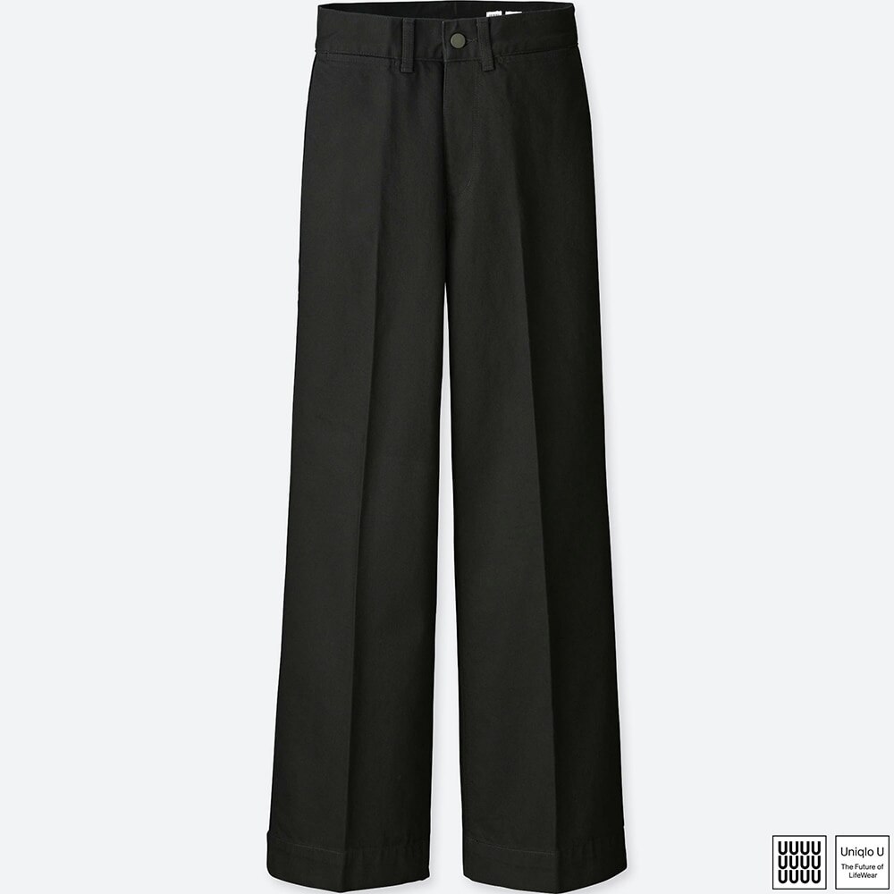 uniqlo u high rise wide straight jeans