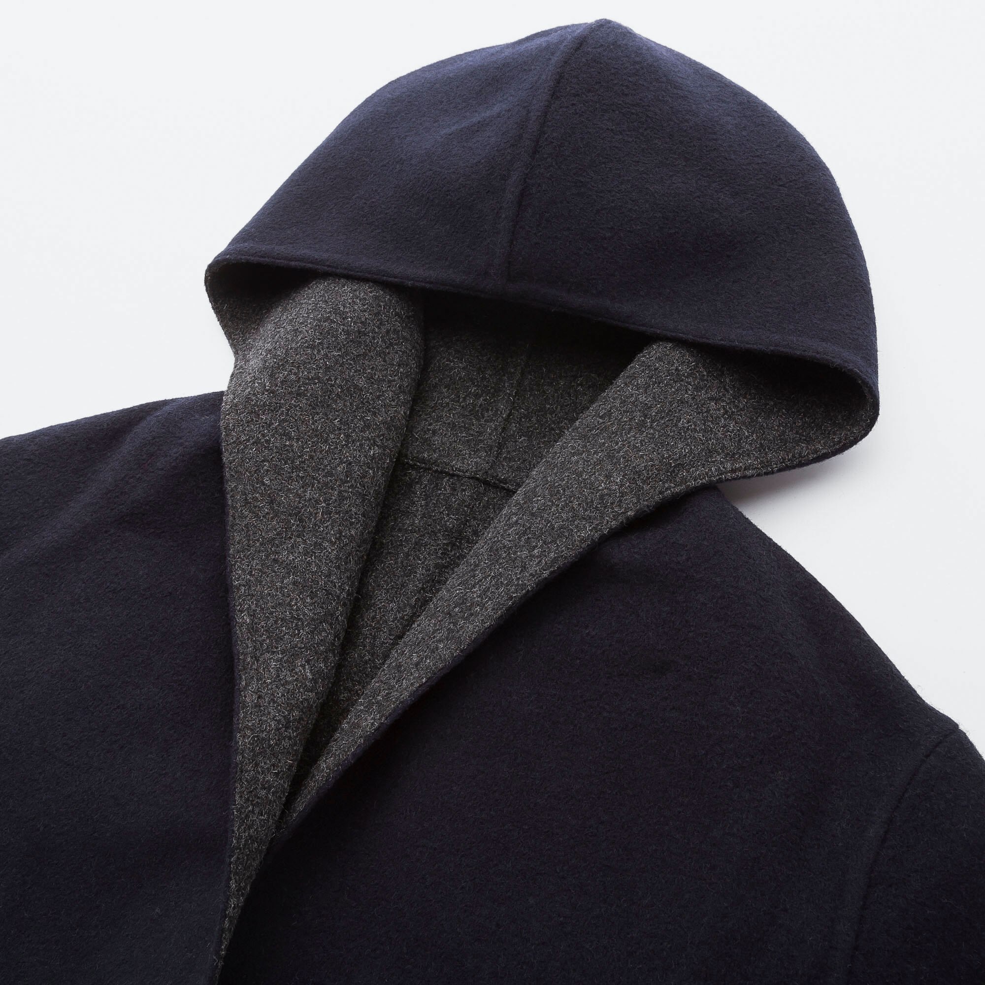double face hooded coat