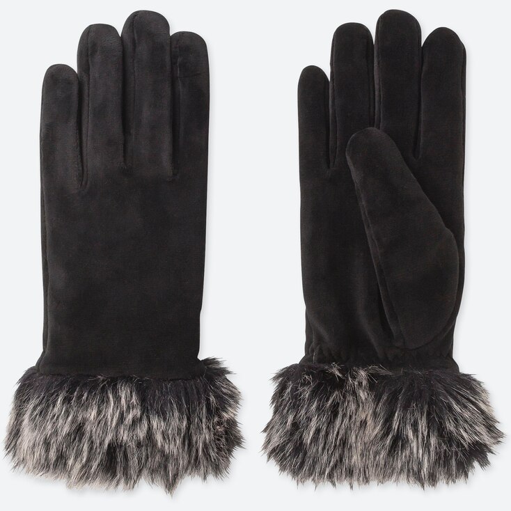UNIQLO WOMEN HEATTECH FLUFFY CUFF GLOVES StyleHint