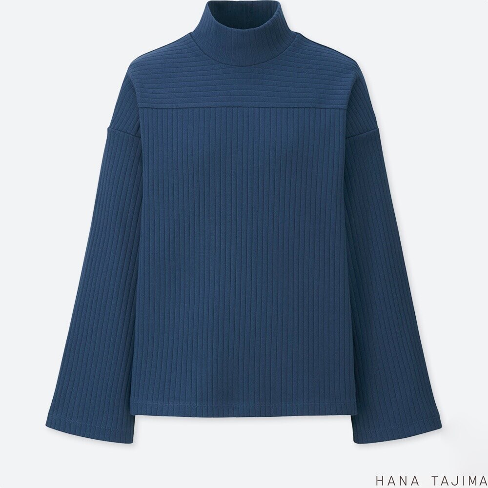 blue high neck t shirt