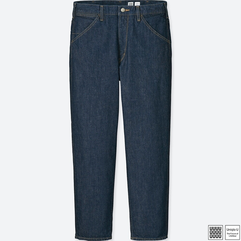 wide fit tapered jeans