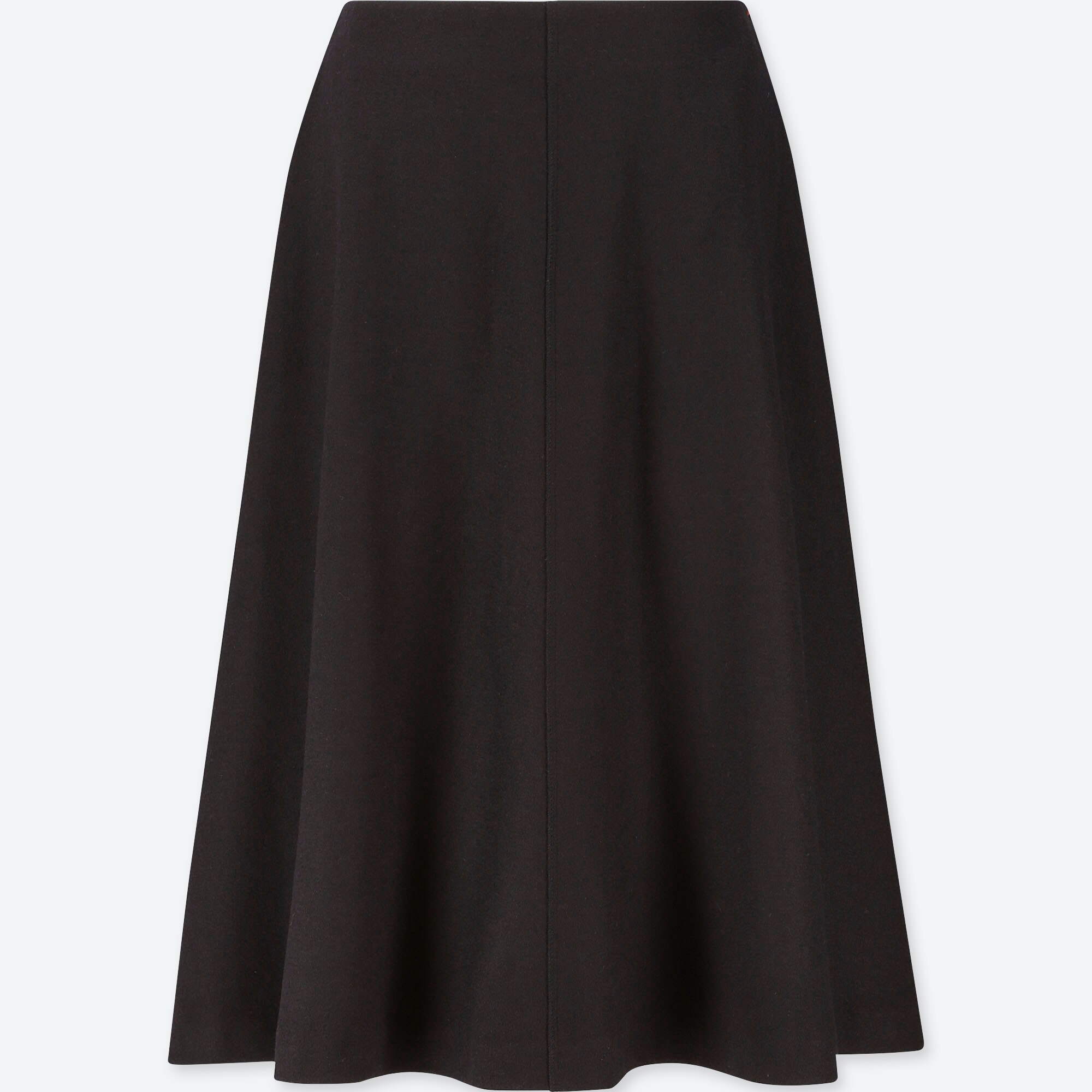 high waisted long black skirt