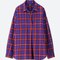 Women Flannel Checked Skipper Long-Sleeve Shirt, Red, Small