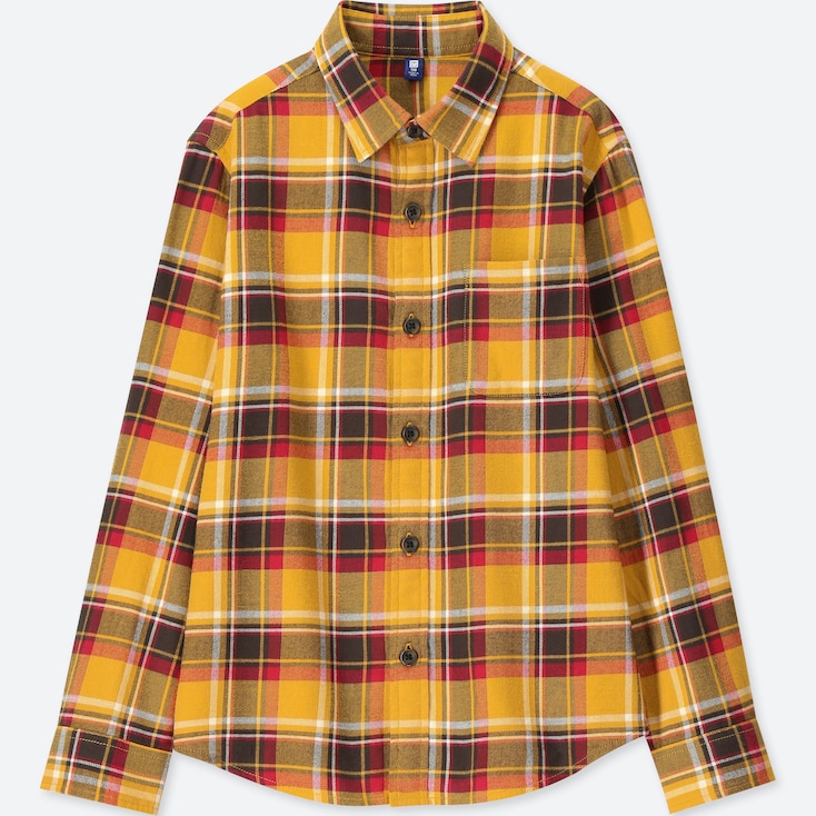 Uniqlo Women Flannel Checked Long Sleeved Shirt Stylehint