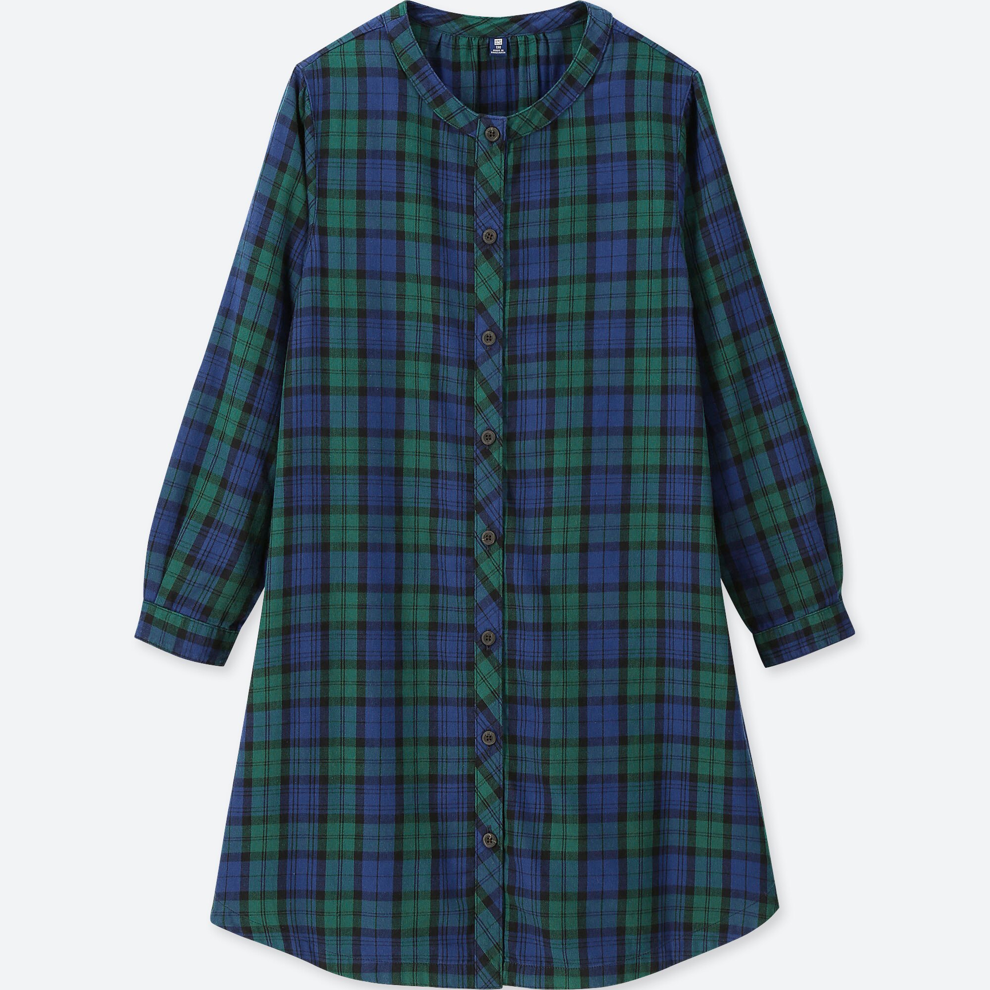 long sleeve check dress