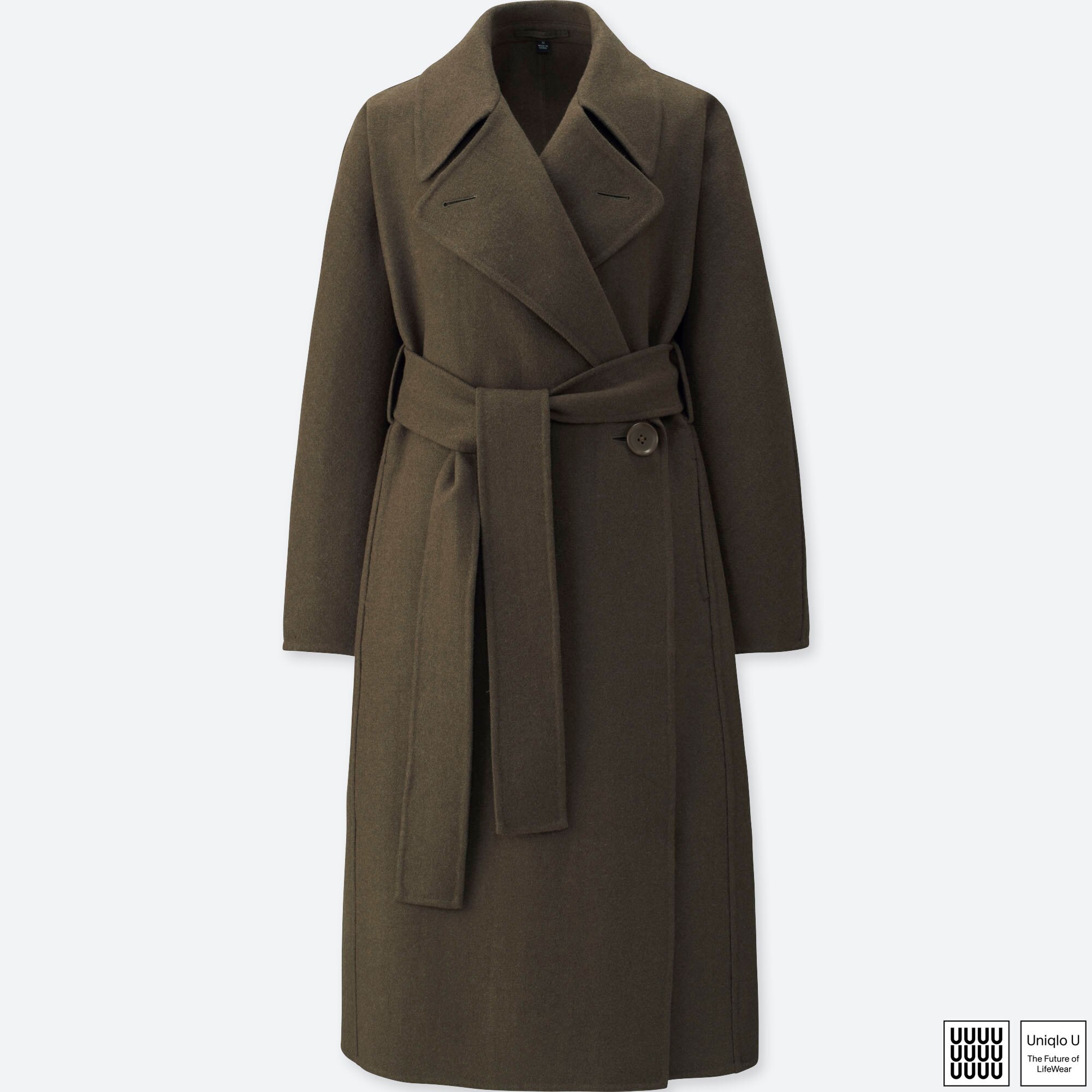 Uniqlo double clearance face wrap coat