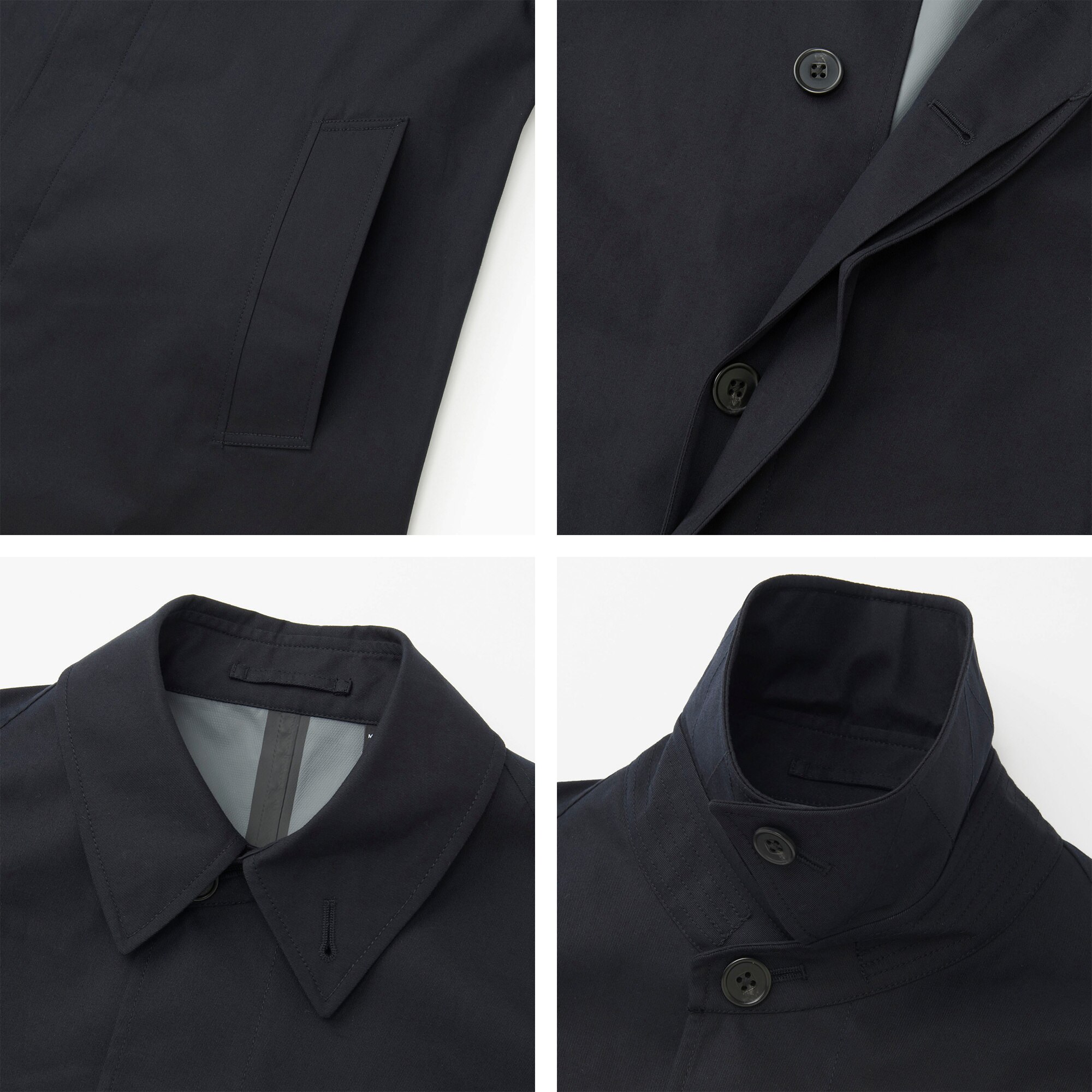 blocktech convertible collar coat