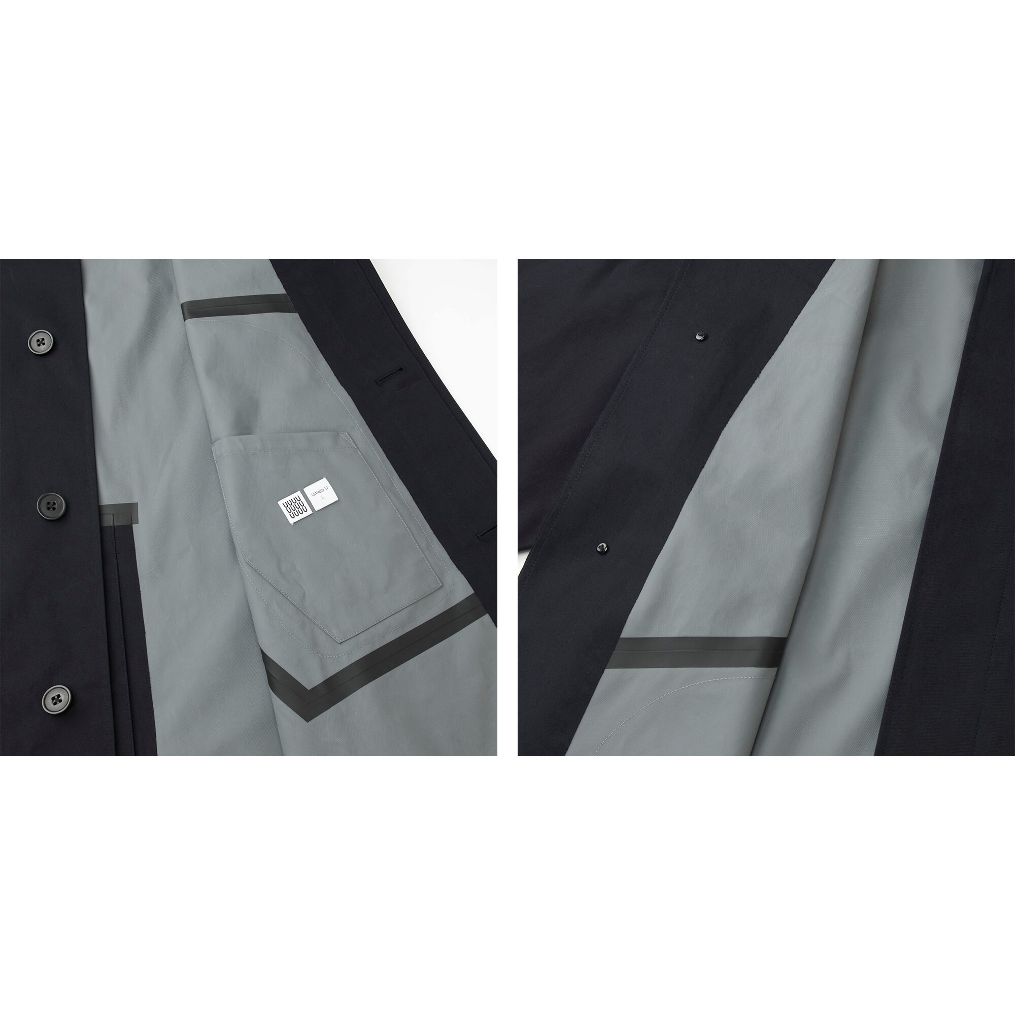 blocktech convertible collar coat