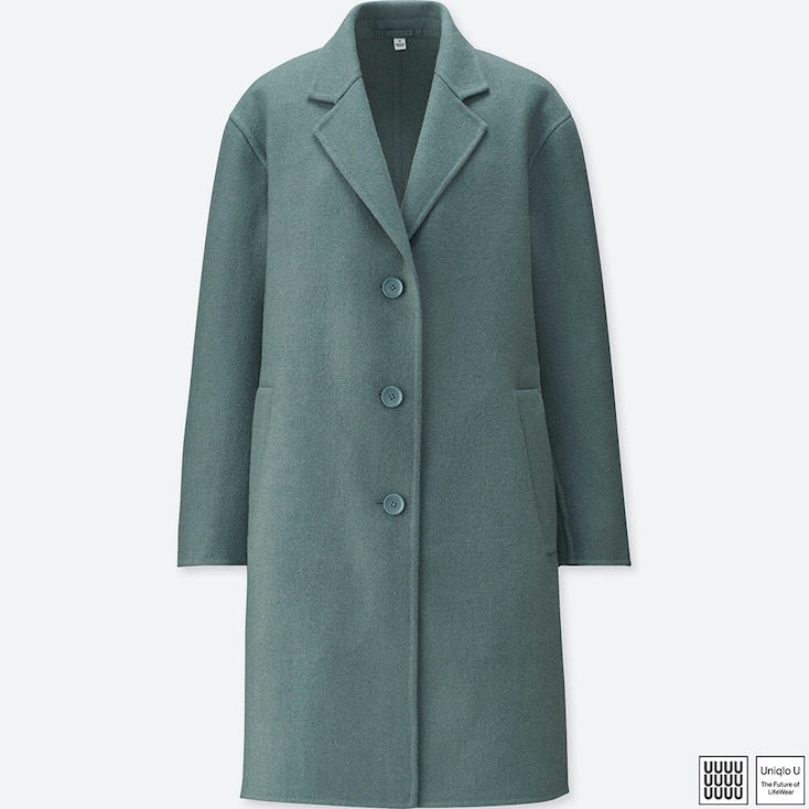 UNIQLO WOMEN WOOL BLEND PEA COAT StyleHint