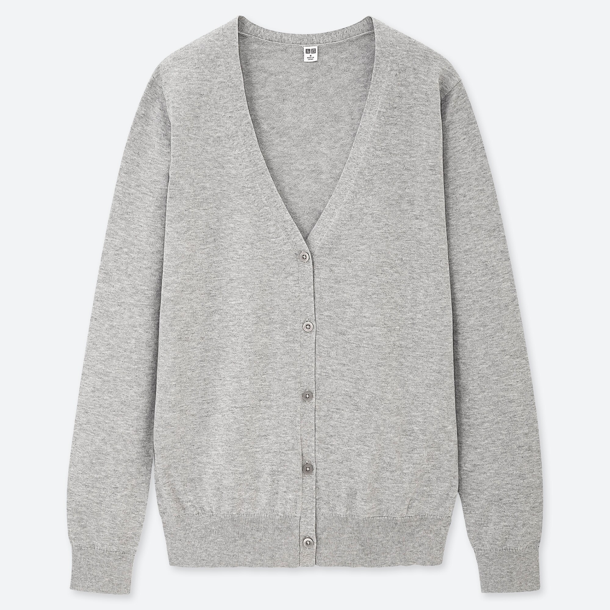 cotton v neck cardigan