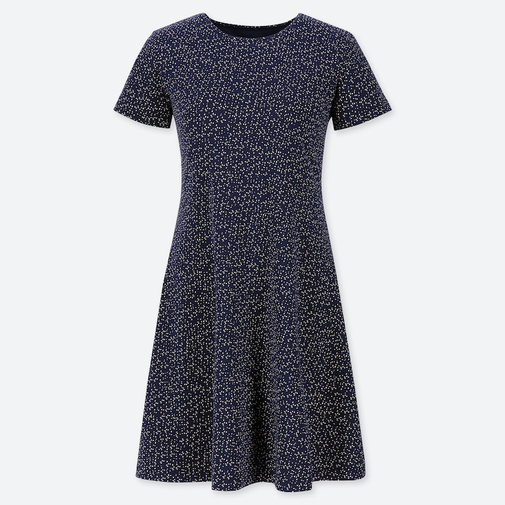 WOMEN PRINTED A-LINE SHORT-SLEEVE MINI BRA DRESS | UNIQLO US