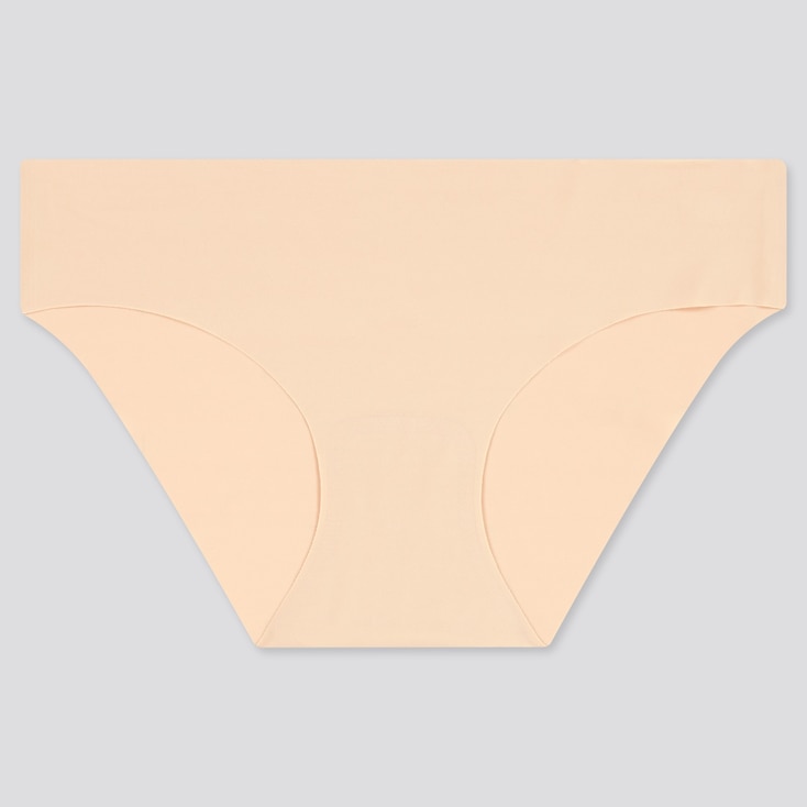 Women Airism Ultra Seamless Bikini Shorts, Beige, Large