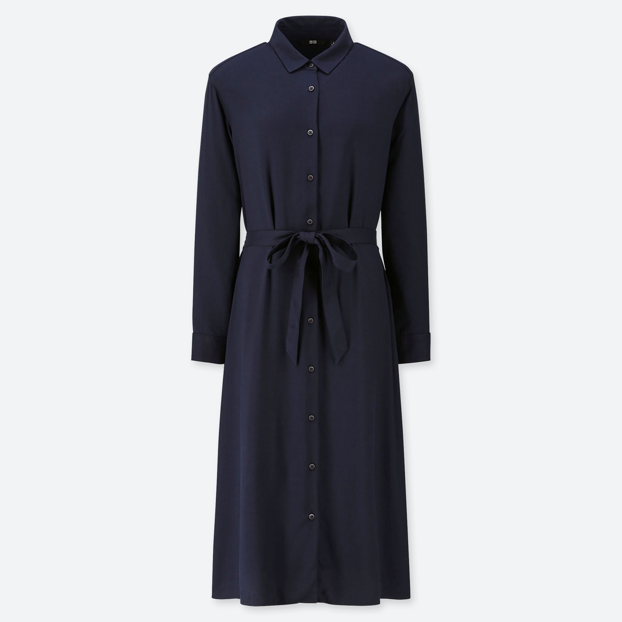 WOMEN RAYON LONG-SLEEVE DRESS | UNIQLO US