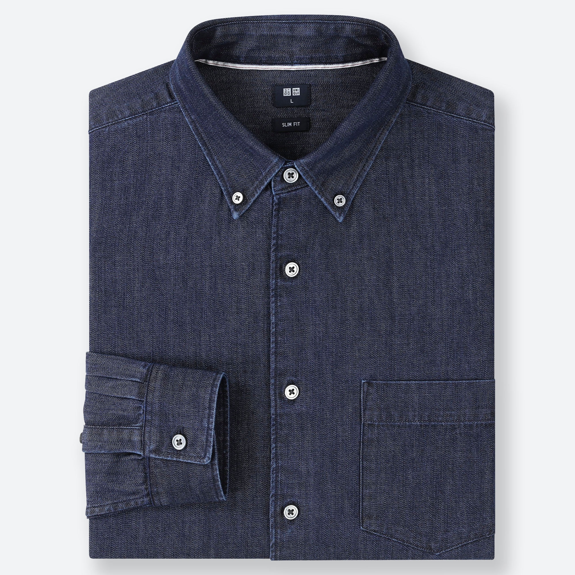 uniqlo men denim shirt