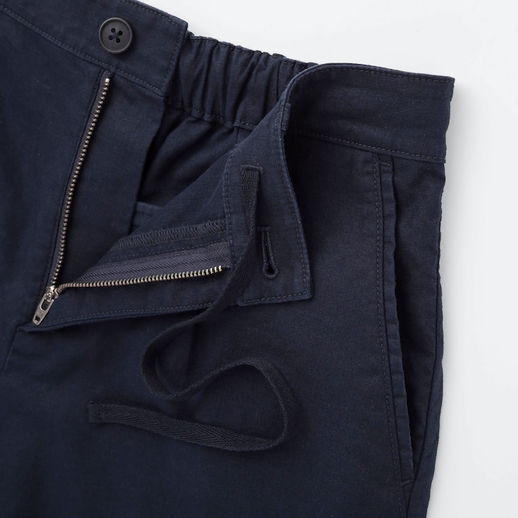 WOMEN LINEN COTTON WIDE CROPPED PANTS UNIQLO US