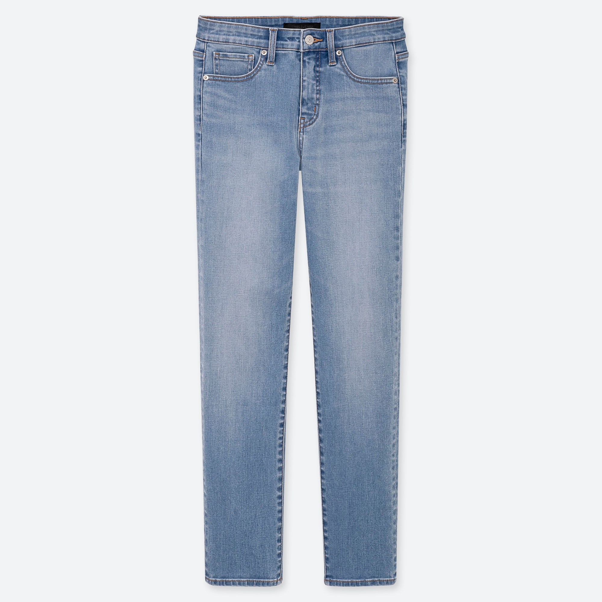 high rise straight ankle jeans