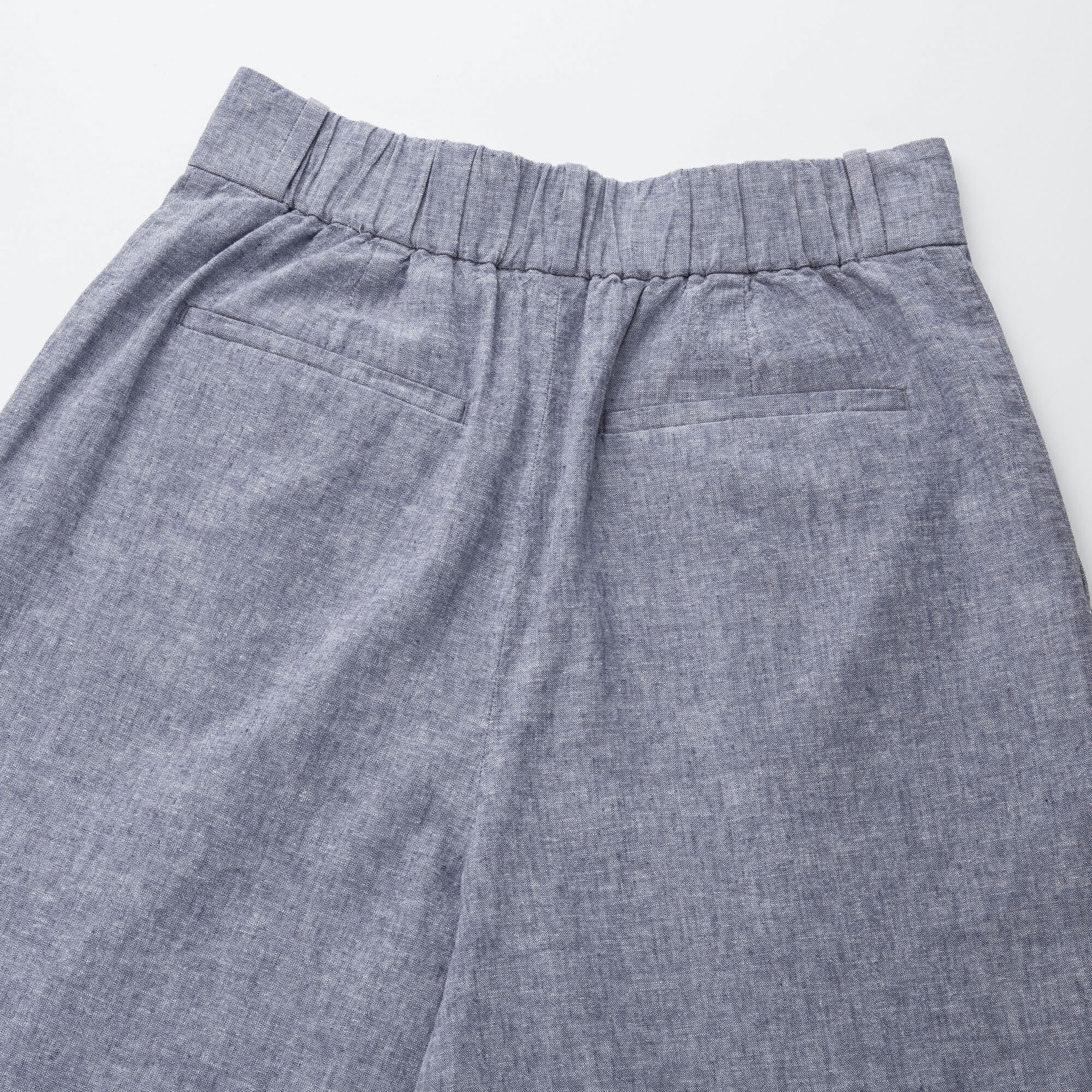 uniqlo belted linen rayon wide pants