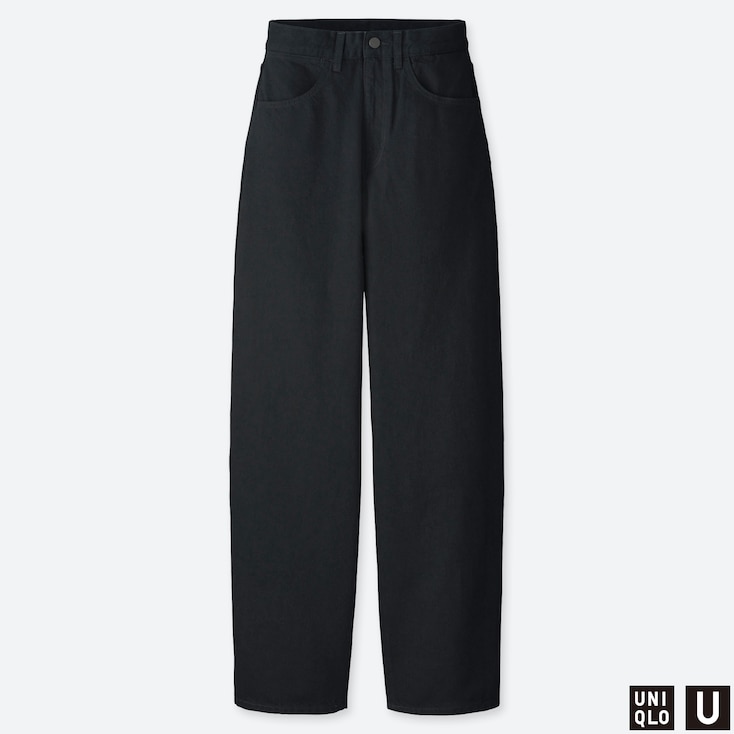 WOMEN UNIQLO U HIGH RISE WIDE LEG CURVED JEANS (L32) | UNIQLO UK