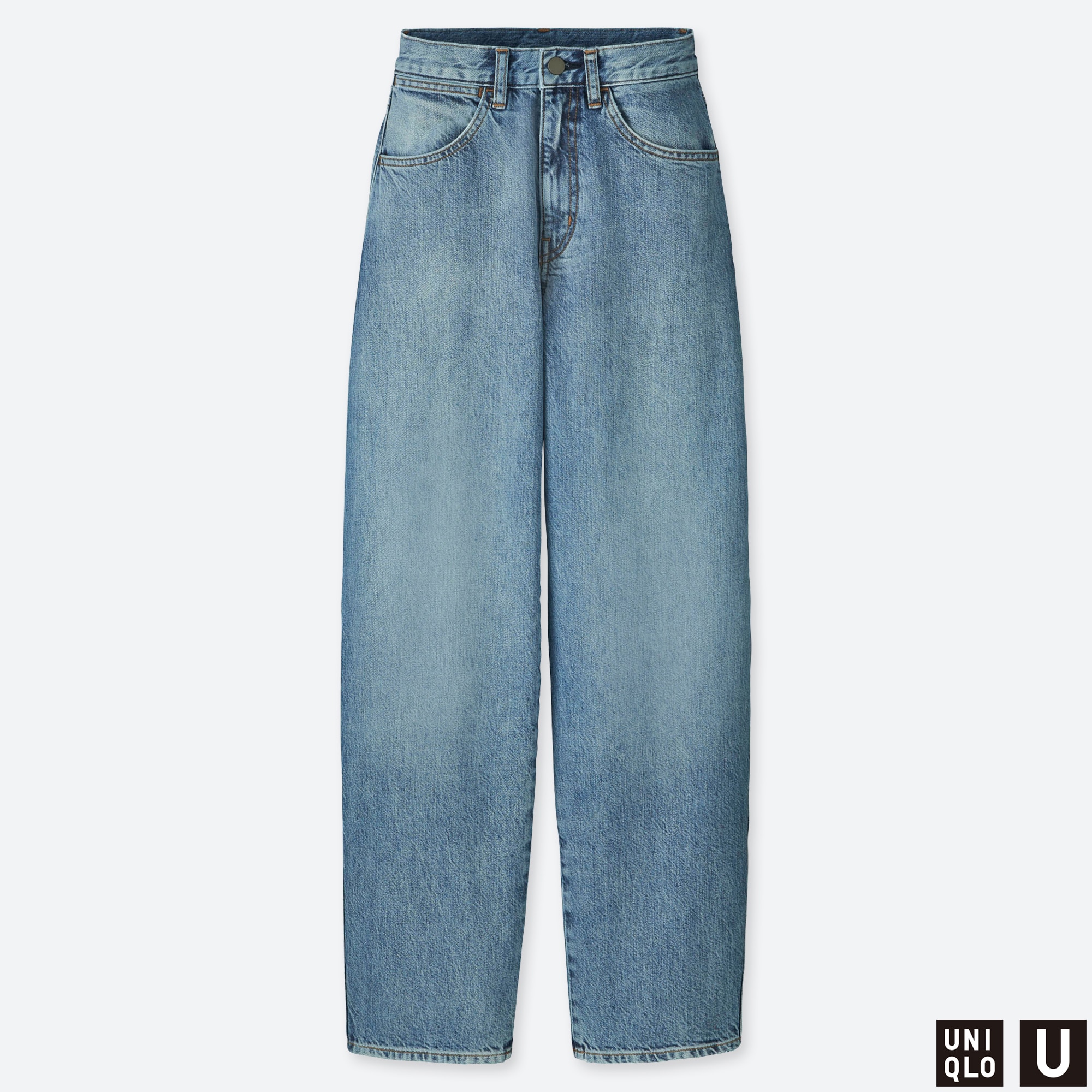 uniqlo u high rise wide straight jeans