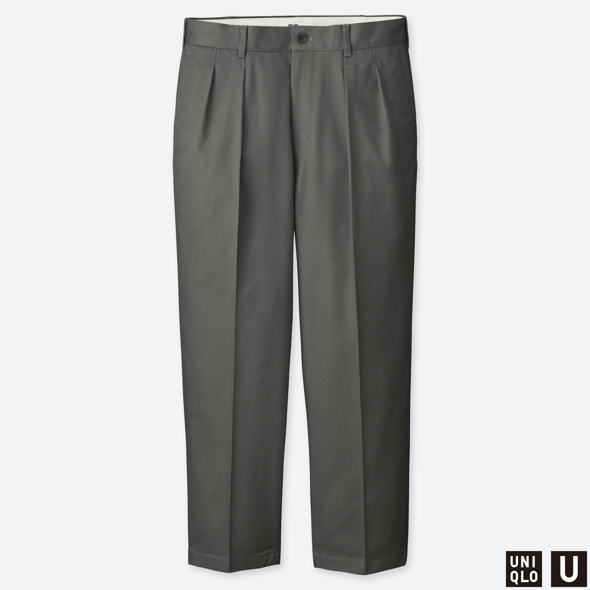 MEN U WIDE-FIT PLEATED TAPERED CHINO 