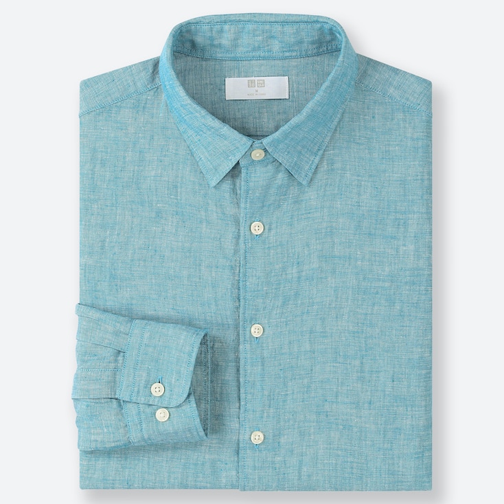 Men 100% Premium Linen Regular Fit Shirt (Regular Collar) | UNIQLO UK