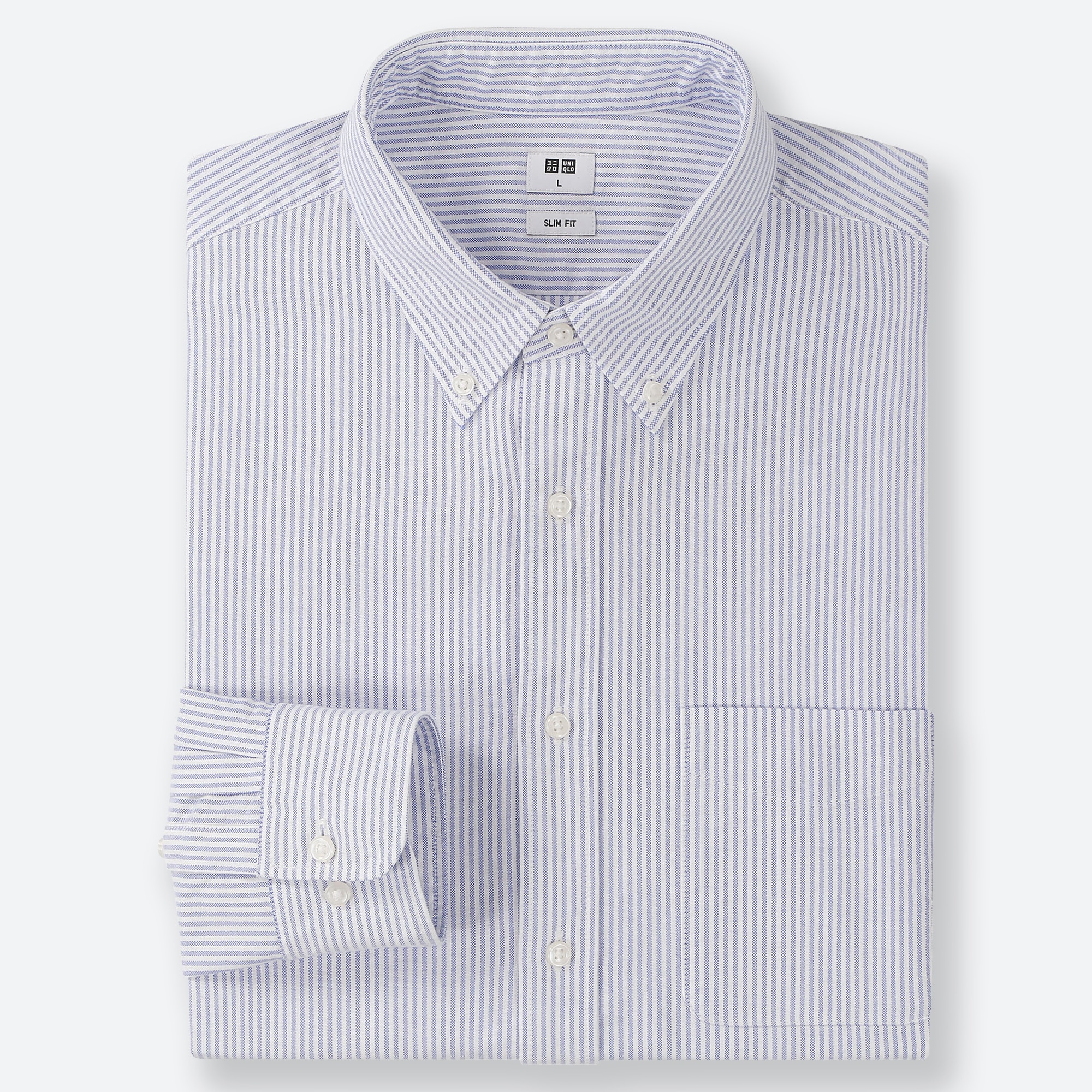 Oxford Striped Slim-Fit Long-Sleeve Shirt