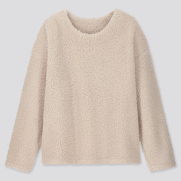 WOMEN PILE-LINED FLEECE LONG-SLEEVE PULLOVER | UNIQLO US