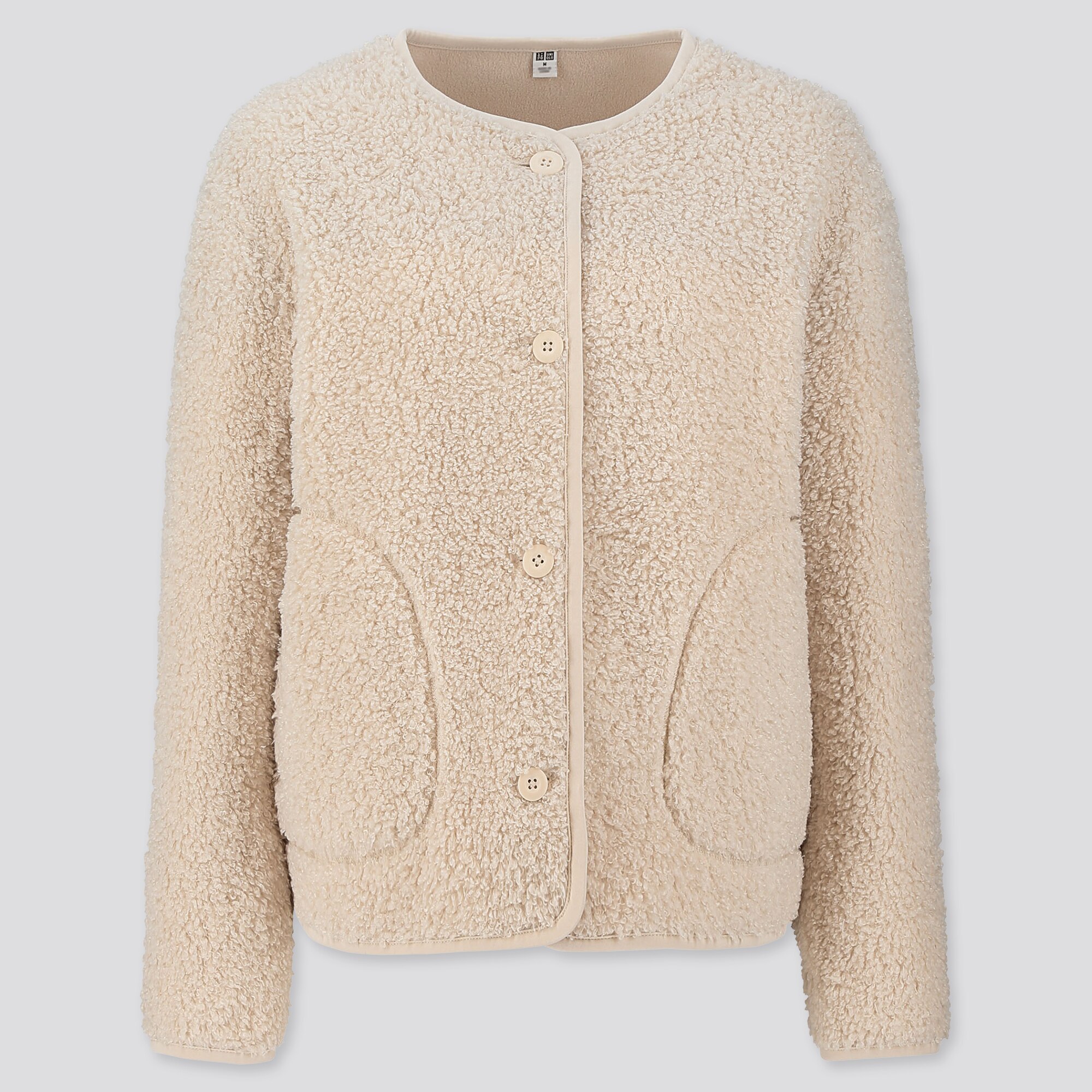 uniqlo pile lined fleece cardigan