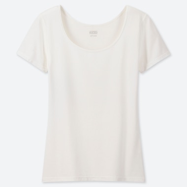 WOMEN HEATTECH JERSEY SCOOP NECK SHORT SLEEVED THERMAL TOP