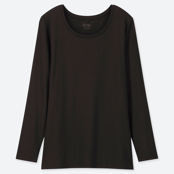 UNIQLO WOMEN HEATTECH JERSEY CREW NECK THERMAL TOP StyleHint