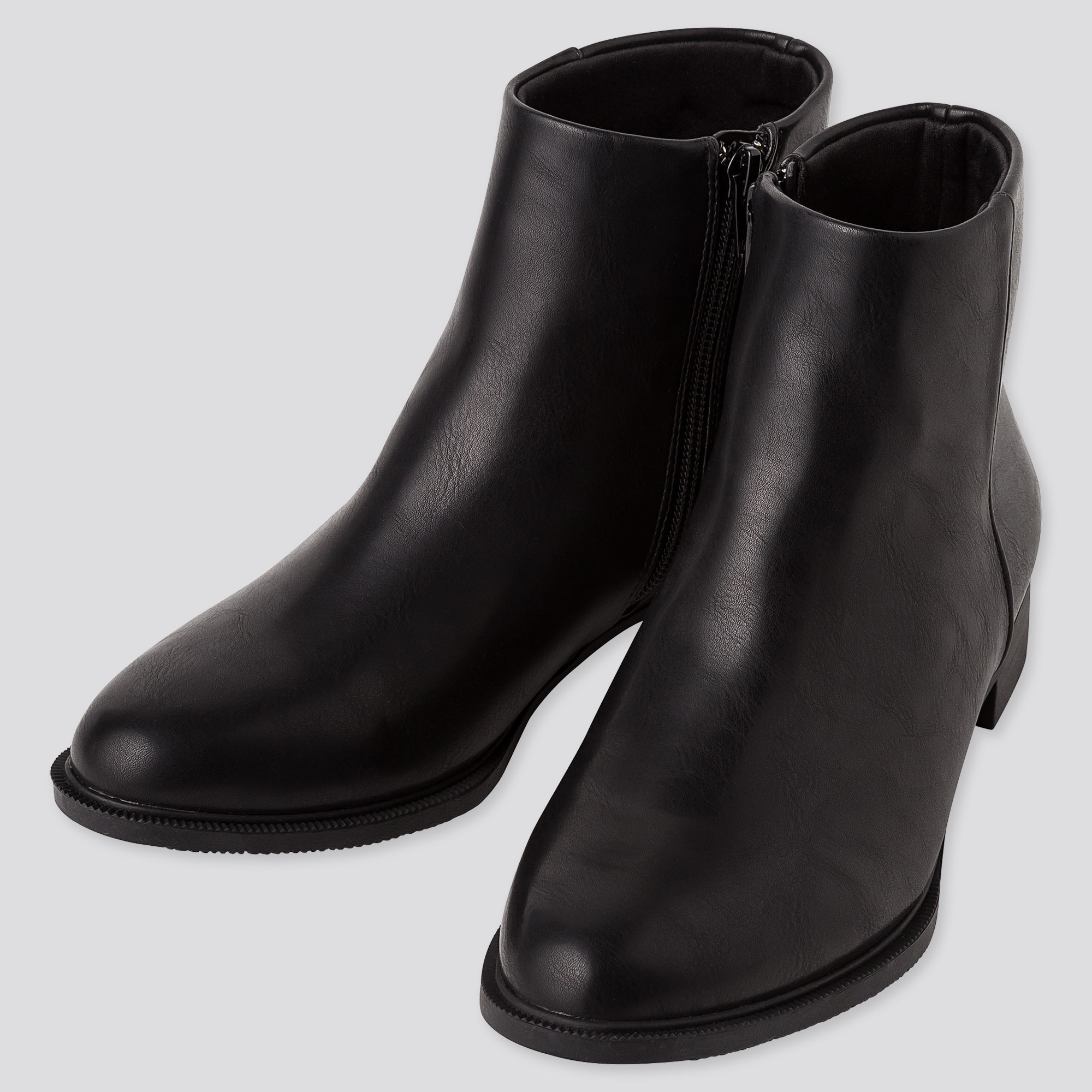 side zip black boots