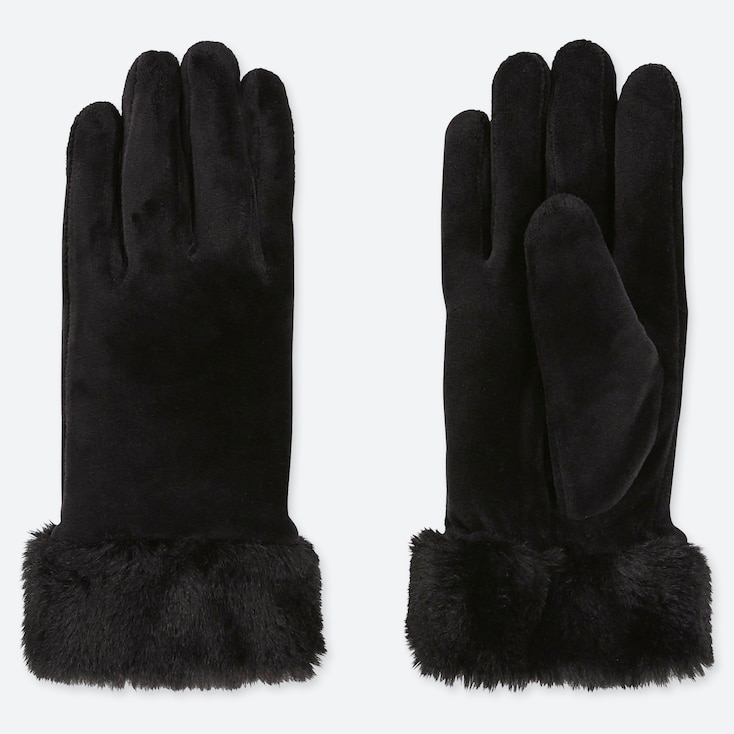 UNIQLO WOMEN HEATTECH FLUFFY CUFF GLOVES StyleHint