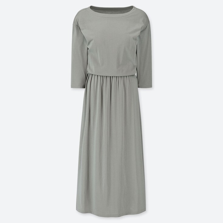 Women Relax Lounge 3 4 Sleeve Dress With Padding Uniqlo Us 