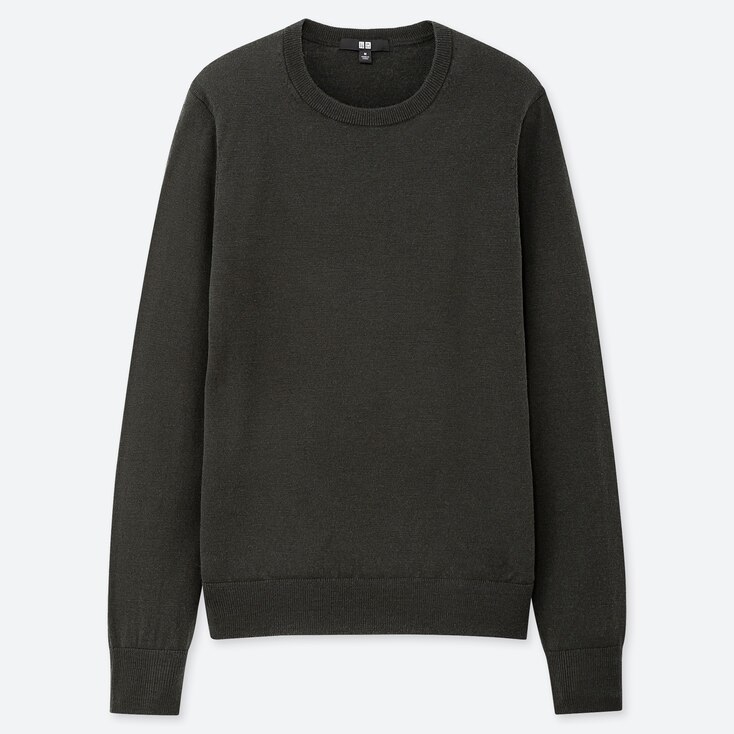 UNIQLO Men 100 Extra Fine Merino Crew Neck Jumper StyleHint