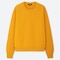 Women Premium Lambswool Crew Neck Sweater, Yellow, Small
