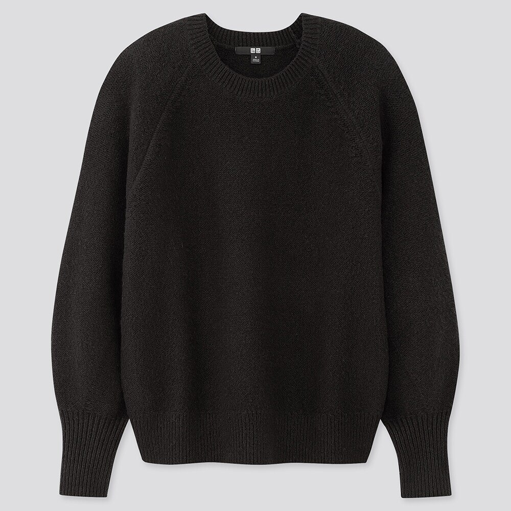 uniqlo puff sleeve crew neck sweater