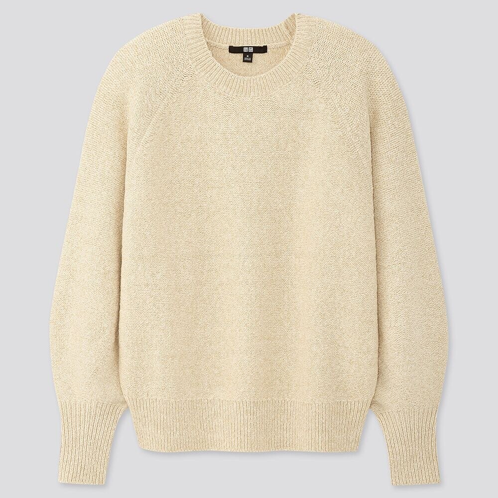 uniqlo puff sleeve crew neck sweater