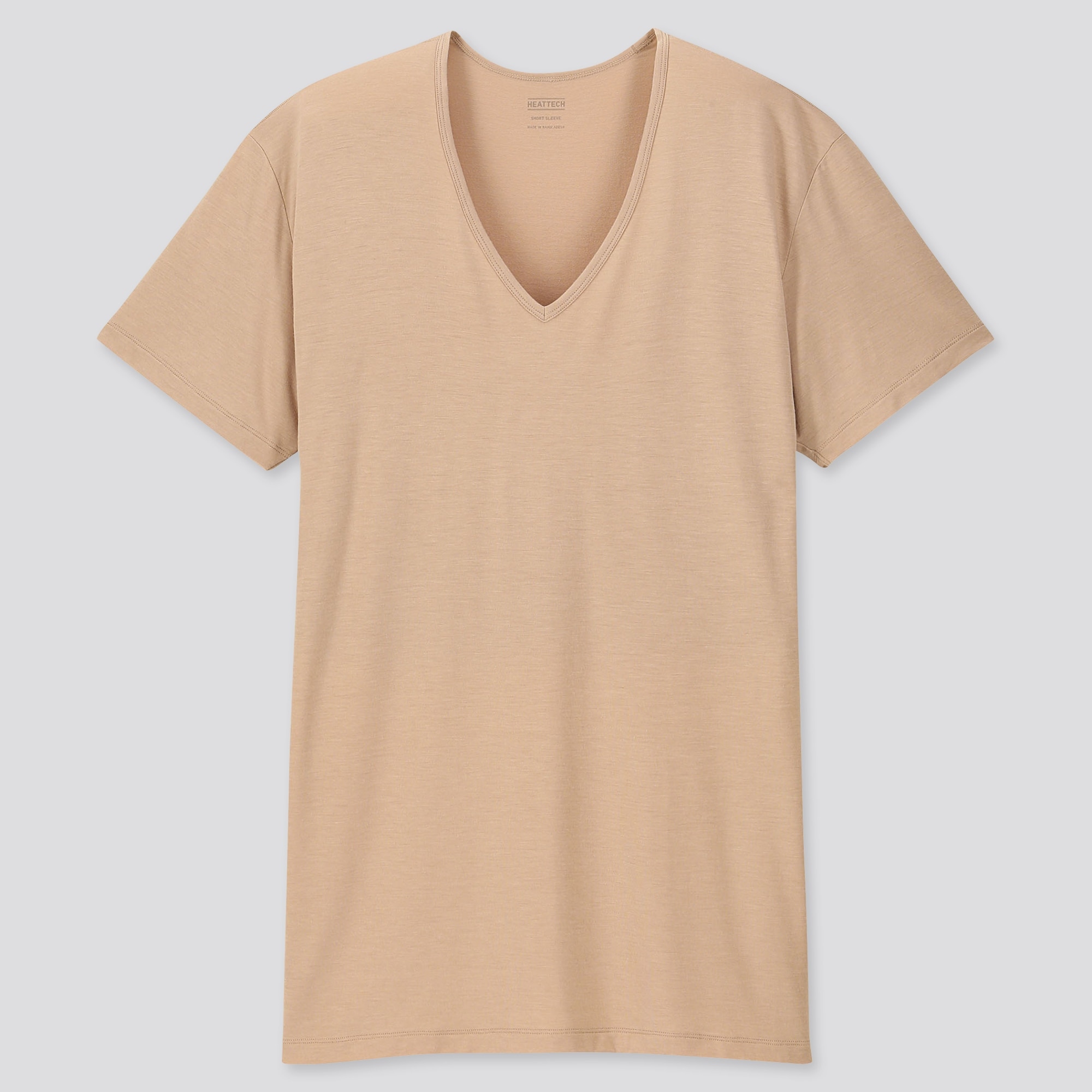 beige v neck undershirt