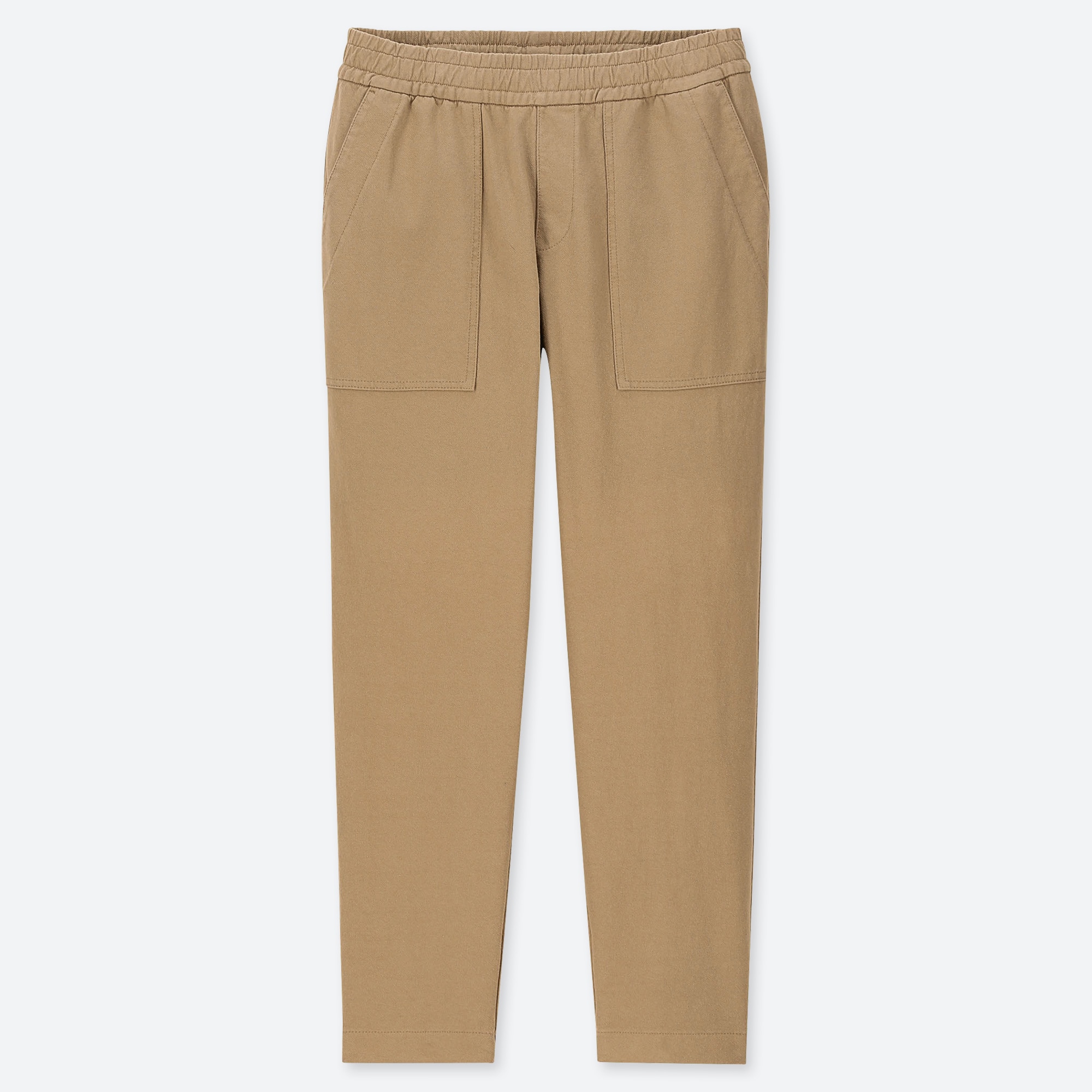 men washed jersey ankle-length pants