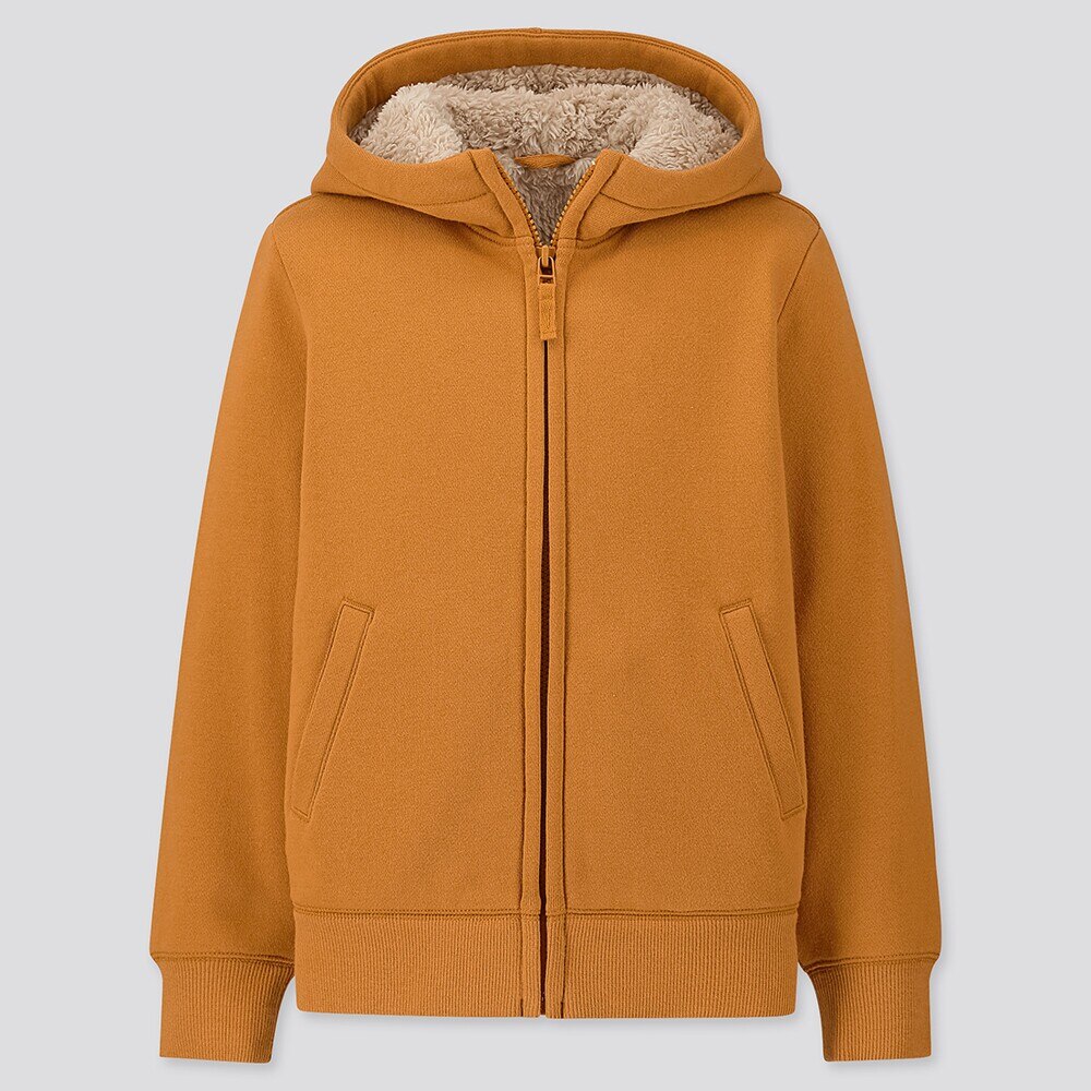 KIDS PILE-LINED SWEAT LONG-SLEEVE FULL-ZIP HOODIE