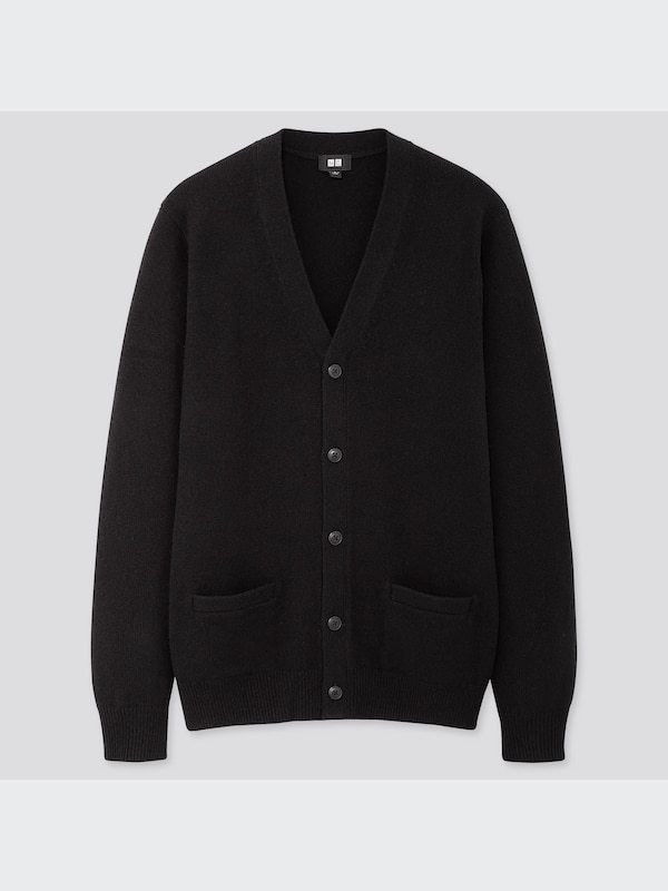 Premium Lambswool V Neck Long Sleeve Cardigan