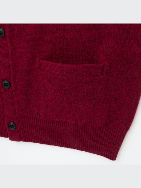 Premium Lambswool V Neck Long Sleeve Cardigan