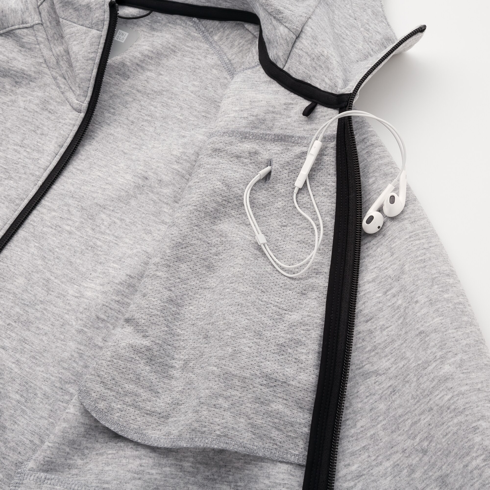 dry stretch sweat full zip hoodie uniqlo