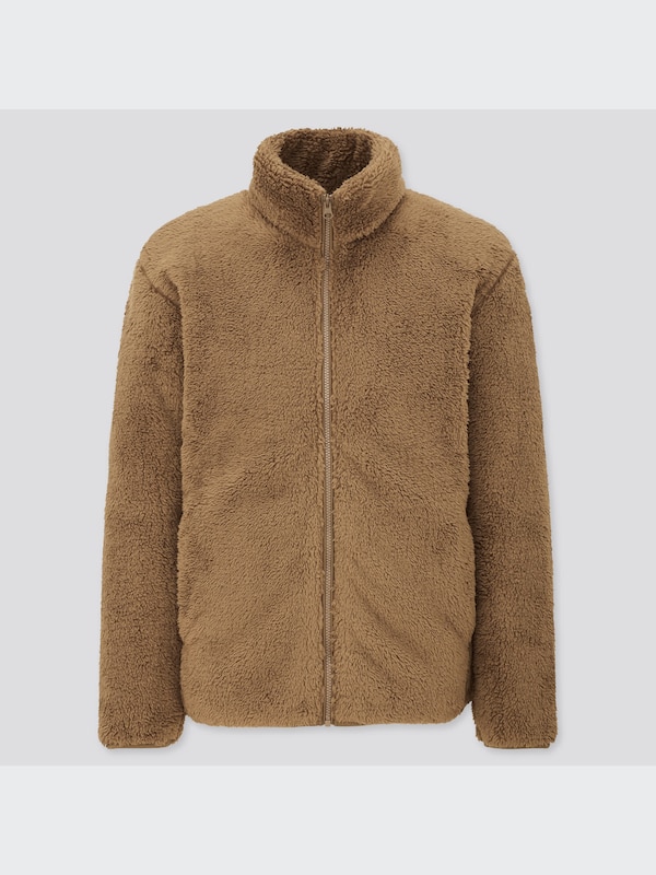 FLUFFY YARN FLEECE FULL-ZIP JACKET