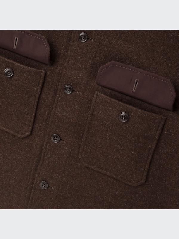 UNIQLO U LONG SLEEVE FLEECE SHIRT JACKET