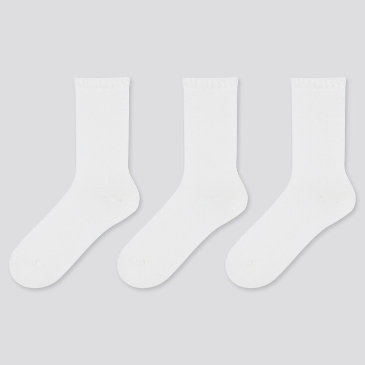 Women Socks (3 Pairs), White, Large