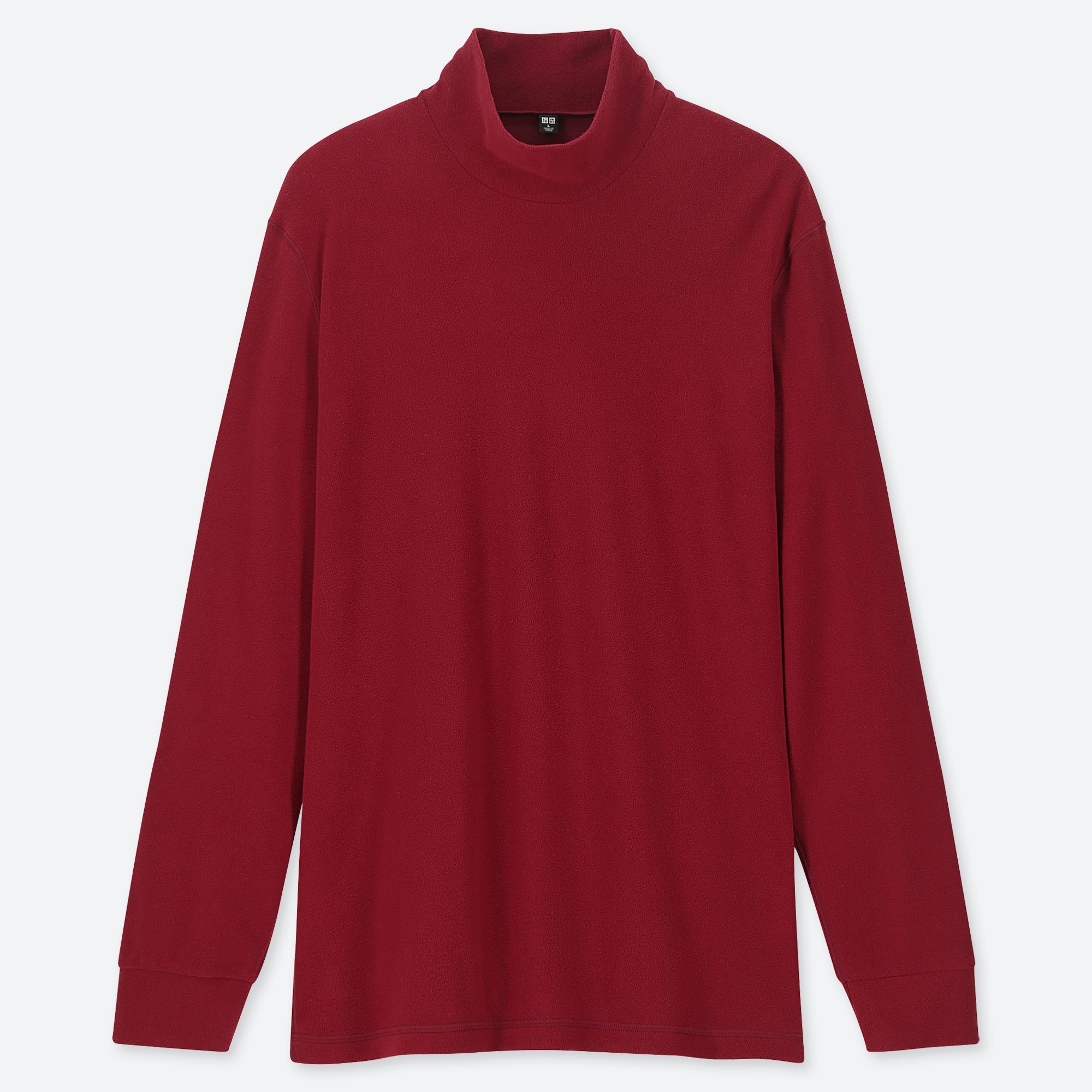 red mock neck long sleeve
