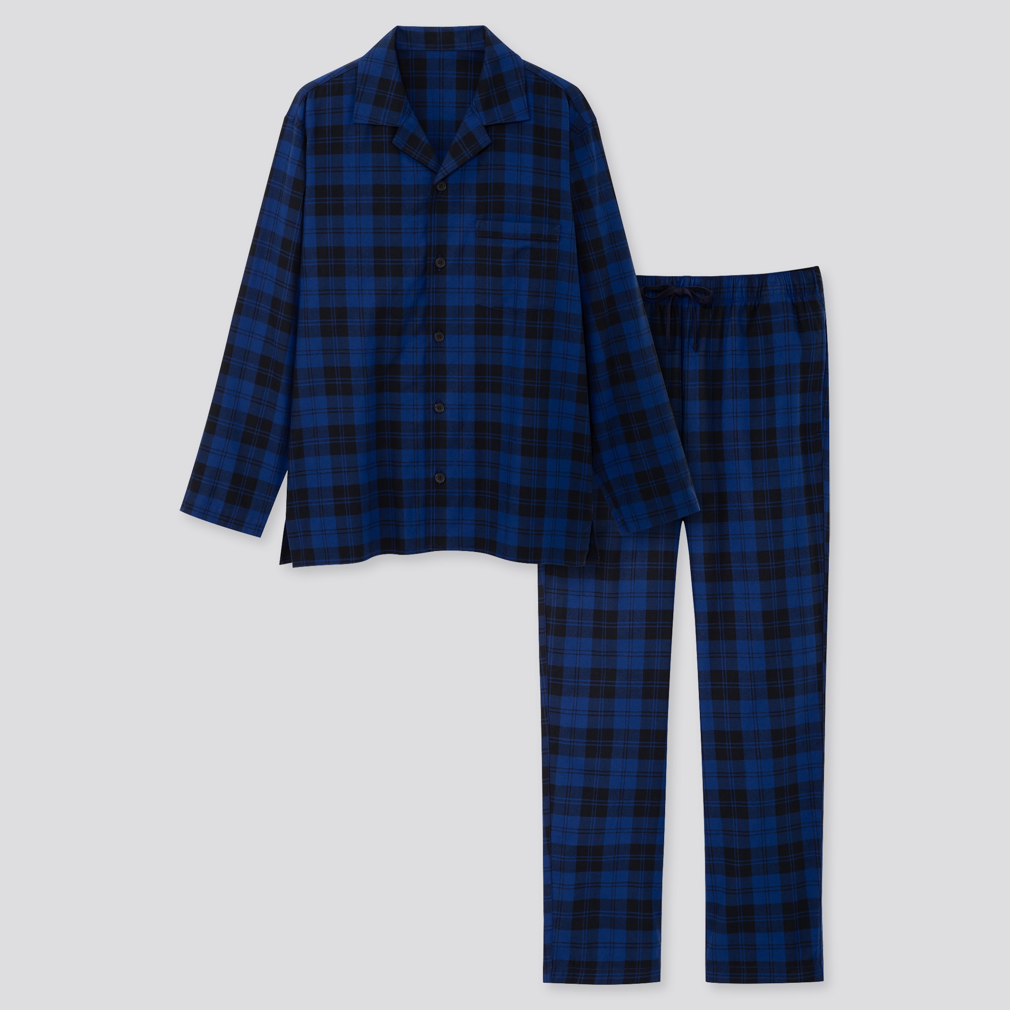 UNIQLO MEN FLANNEL CHECKED LONG SLEEVED PYJAMAS StyleHint