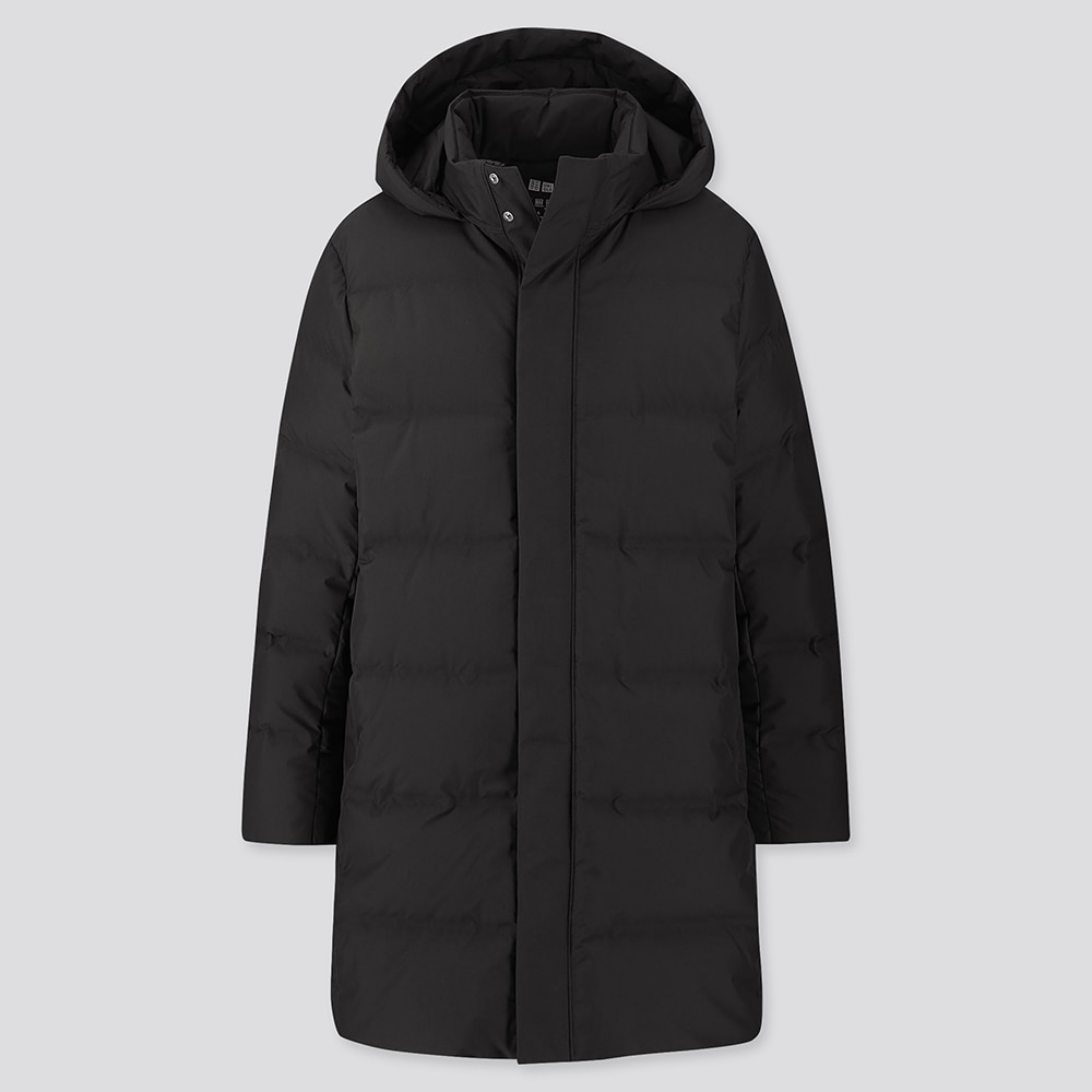 men seamless down hooded coat uniqlo