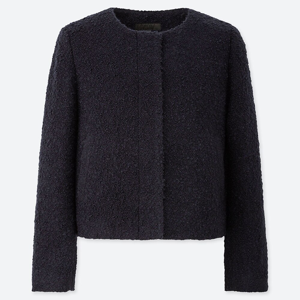 uniqlo collarless jacket